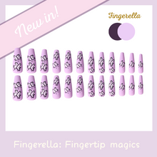 Load image into Gallery viewer, Ballerina Purple Butterfly Long Nails| 24pc Machine-made Best Press-on Nails Award-Winning Glue-on Nails
