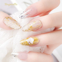 Load image into Gallery viewer, Nail Decoration Accessaries Style 3: Shinny Pearl Rhinestone Gold Leaves Shell
