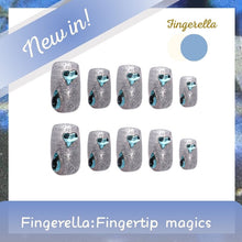 Load image into Gallery viewer, Clearance! 40%OFF: Blue crystal mermaid tears (Short)| 10pc Handmade Best Press-on Nails Award-Winning Glue-on Nails
