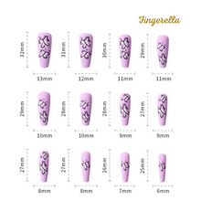 Load image into Gallery viewer, Ballerina Purple Butterfly Long Nails| 24pc Machine-made Best Press-on Nails Award-Winning Glue-on Nails
