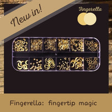 Load image into Gallery viewer, Nail Decoration Accessaries Style 6: Shinny Pearl Rhinestone Gold Leaves Shell
