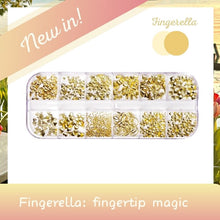 Load image into Gallery viewer, Nail Decoration Accessaries Style 1: Shinny Pearl Rhinestone Gold Leaves Shell
