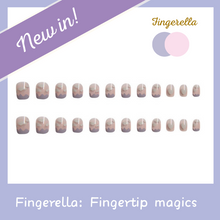 Load image into Gallery viewer, Purple Icecream Clouds Cartoon Drawing Nails Cute| 24pc Machine-made
