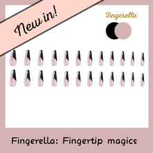 Load image into Gallery viewer, Ballerina Pink &amp; Black &amp; White Premium Long Nails | 24pc Machine-made Best Press-on Nails Award-Winning Glue-on Nails
