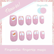 Load image into Gallery viewer, CLEARANCE! 40% OFF! Pink crystal square healing nails (Short)| 10pc Handmade Best Press-on Nails Award-Winning Glue-on Nails
