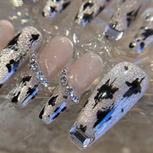 Load image into Gallery viewer, Clearance! 40%OFF: Leopard Prints Rhinestone Sexy Nails| 10pc Handmade Best Press-on Nails Award-Winning Glue-on Nails
